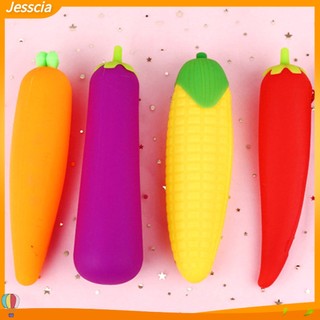Jessica| bóp viết silicon hình trái chuối / cà rốt / trái cây dễ thương ví