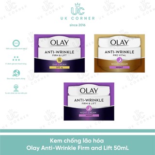 Bill UK Kem chống lão hóa Olay 0Iay Anti-Wrinkle Firm and Lift 50mL