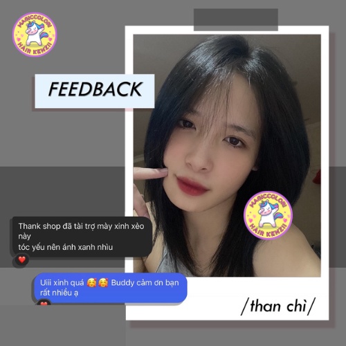 Thuốc Nhuộm Tóc Màu THAN CHÌ Không Tẩy Lên Từ Nền Đen Tặng Oxi Găng Tay Mũ Trùm KENZII