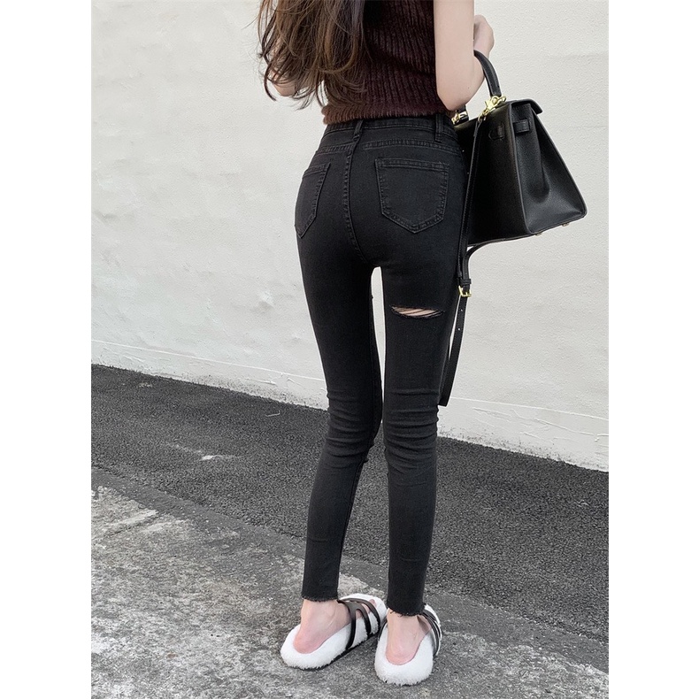 Quần Jean ôm nữ cạp cao mẫu mới siêu xinh phù hợp nhiều phong cách sang chảnh