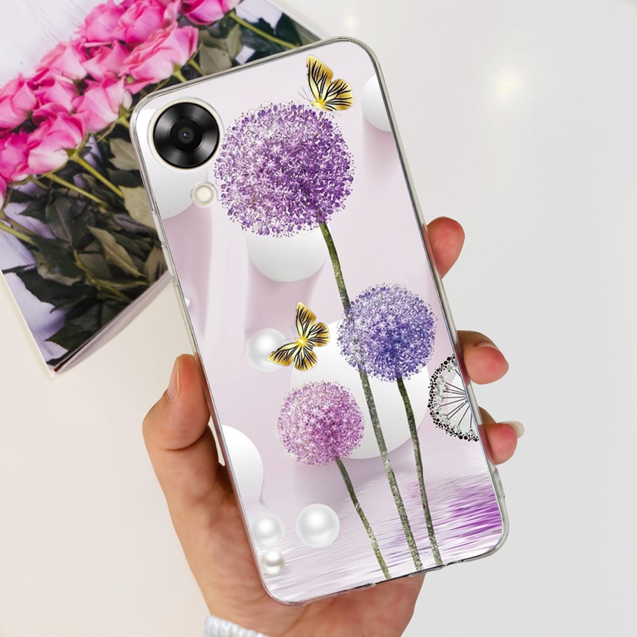 Ốp Điện Thoại TPU In Hình Hoa / Phi Hành Gia Cho OPPO A17K 4G 2023 OppoA17k A 17 K CPH2471