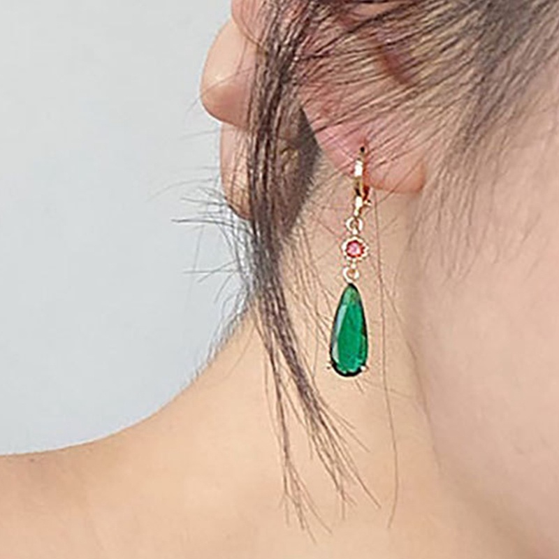 Hoa Tai Dáng Dài Màu Xanh Lá Hóa Trang Lâu Đài Anime Howl Làm Quà Tặng Cho Nữ