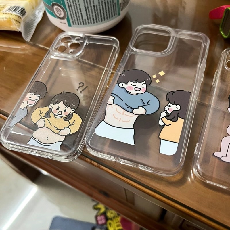 Ốp lưng iphone dành cho các cặp đôi yêu nhau hoạt tiết nam nữ hoạt hình khoe múi khoe mỡ cute , Ốp đôi tình yêu