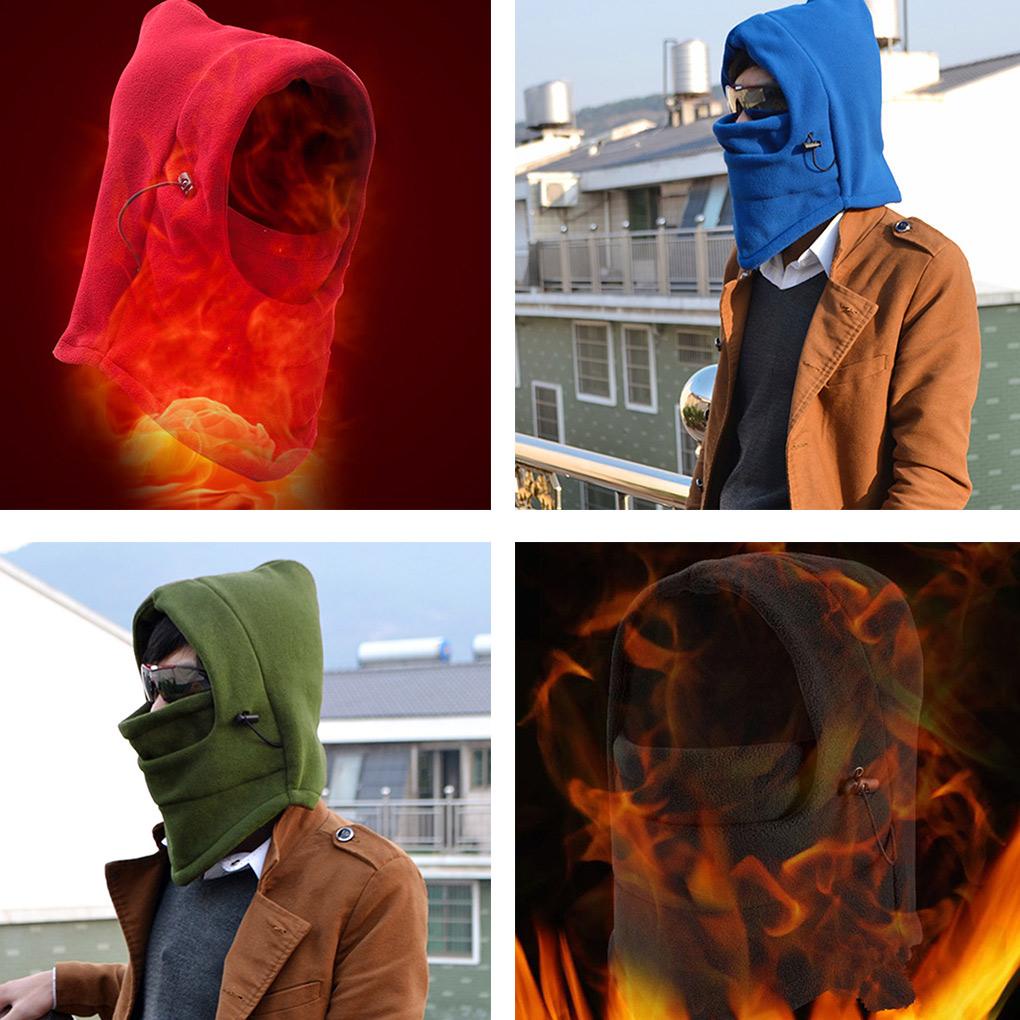 Mũ Trùm Đầu Thể Thao Mùa Đông Bằng Vải Cashmere Chống Lạnh Màu Trơn Unisex A0NIJIE