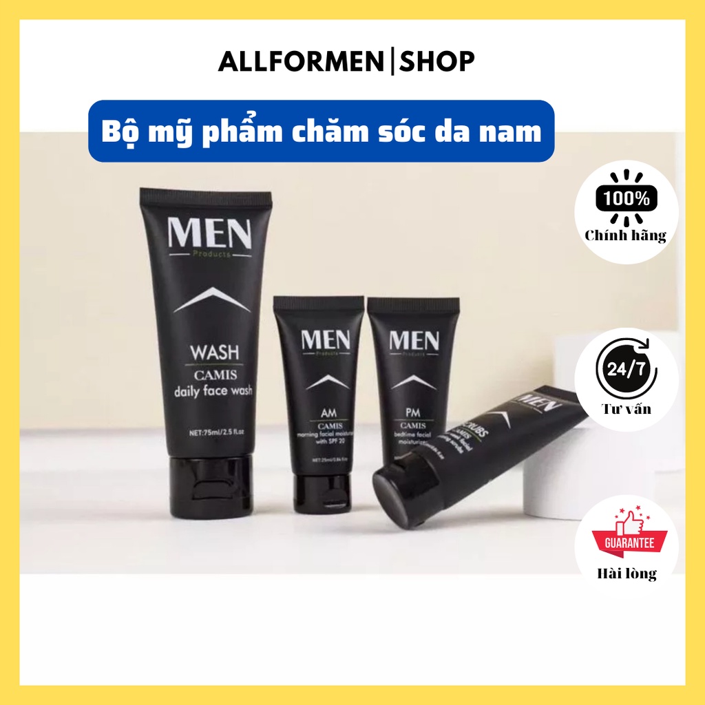 Combo mỹ phẩm nam DISUNIE, sữa rửa mặt, làm đẹp da, kem dưỡng ẩm ban ngày, kem dưỡng ẩm ban đêm