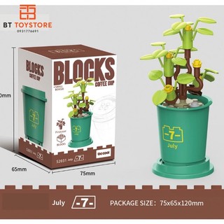 Lego hoa mini- Lắp ráp hoa 12 tháng để bàn