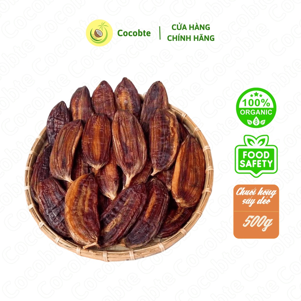 Chuối Hồng sấy dẻo vỏ lụa 500g - Đặc Sản Bến Tre