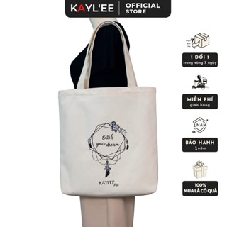   Túi Thêu  Túi Tote Nữ Thời Trang KAYLEE Vải Canvas Có Khóa Kéo Đựng Vừa Laptop KT 39x37x6cm TT10 