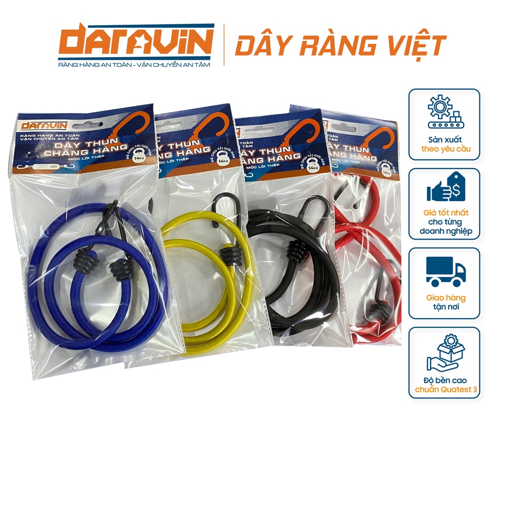 Dây Thun Ràng Hàng DARAVIN Móc Thép Phi 8 với 100% Lỗi Cao Su Thiên ...