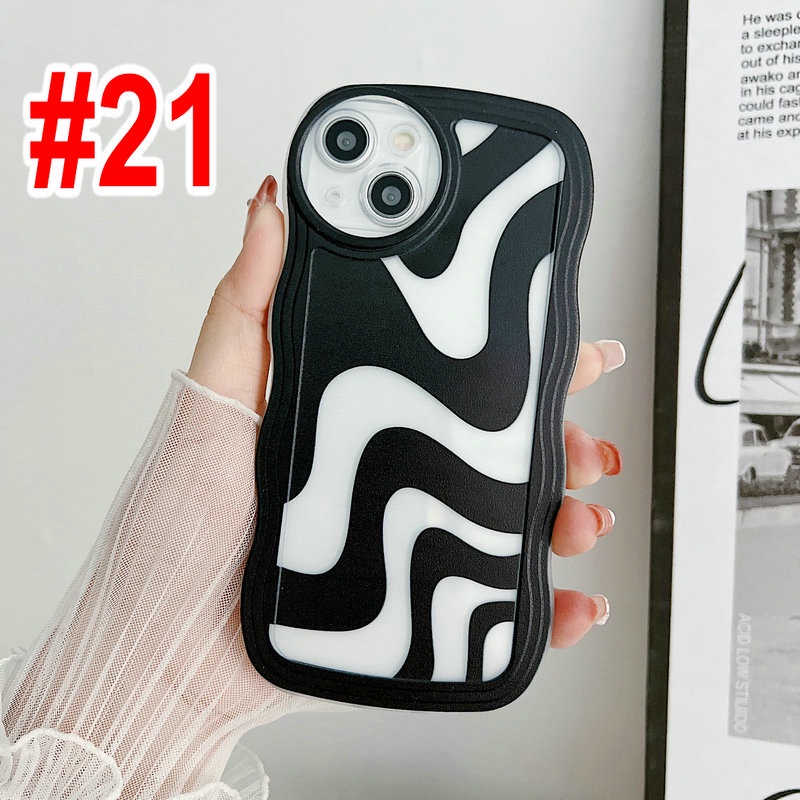Casing Redmi Note 12 4G 5G 11S 11 10s 10 Pro 9 8 12C A1 10C 10A 9C 9S 9A 6A 5A POCO X4 X5 M3 X3 Pro NFC Cute Zebra Leopard Print Milk Stripe Wavy Edge Fine Hole Round Lens Clear Airbag Protection Soft Phone Case Cover STB 21