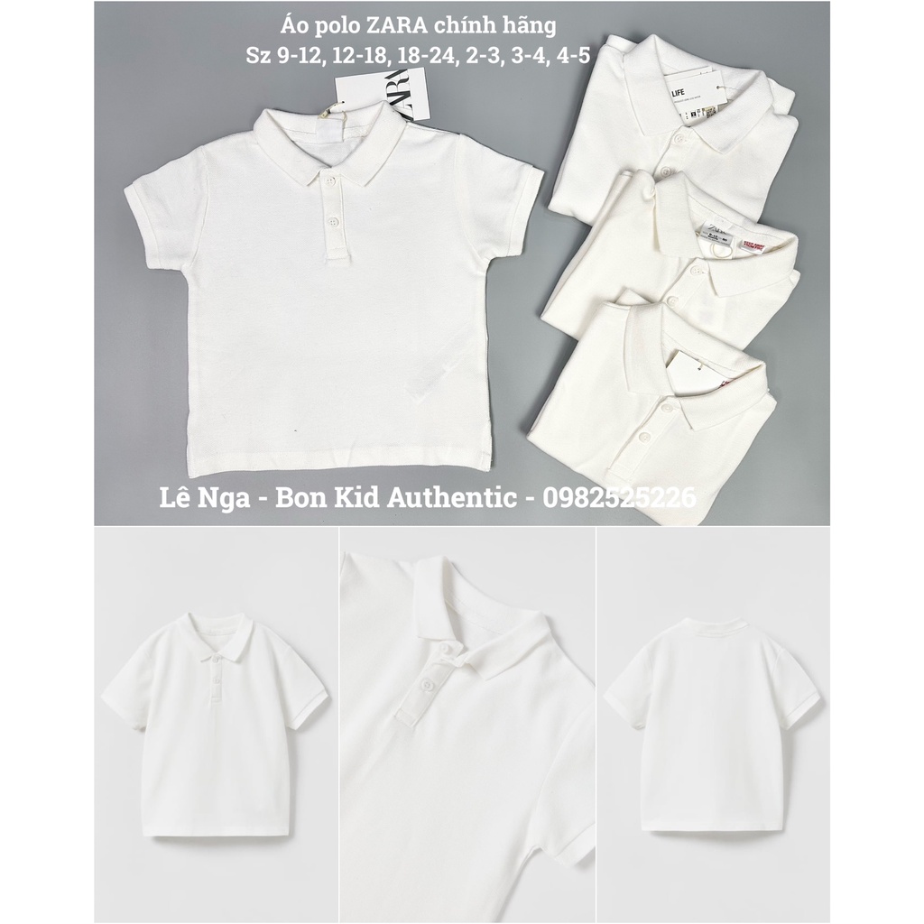 Áo POLO Zara chính hãng size 9-12m, 12-18m, 18-24m, 2-3y, 3-4y, 4-5y