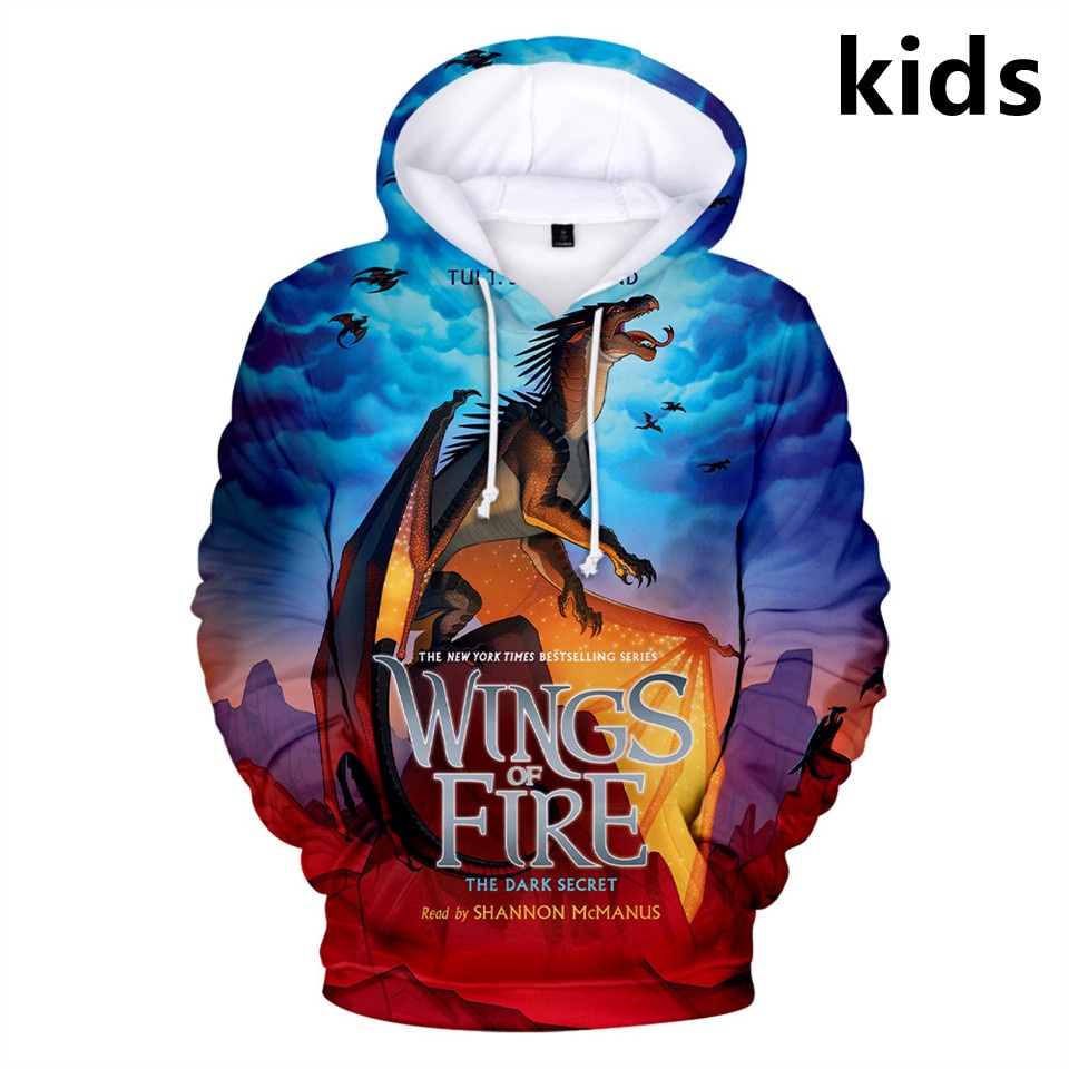 Áo Hoodie In Hình Đôi Cánh 3D Phong Cách Harajuku Dành Cho Trẻ Em 2 Đến 14 Tuổi