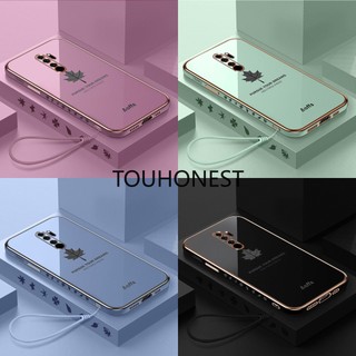 Ốp điện thoại silicon dẻo họa casing xiaomi redmi 10 case redmi a1 2022 case redmi 7 case redmi 8 case redmi 9 case redmi 9a cover redmi 9c case redmi note 11 pro case redmi note 11s cute silicone anti-dro maple leaf with rope soft cassing phone cases