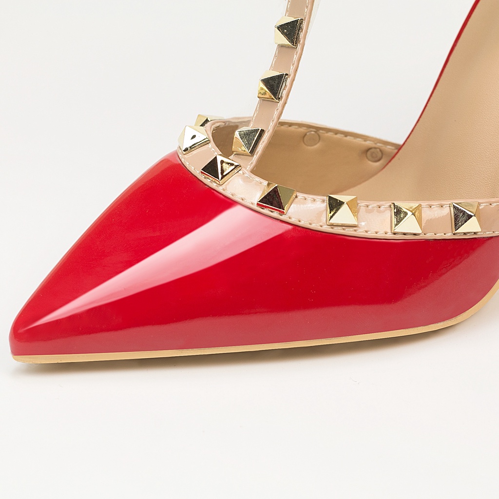 Giày Cao Gót Sandal Nữ Quai Đính Đinh Tán Gợi Cảm