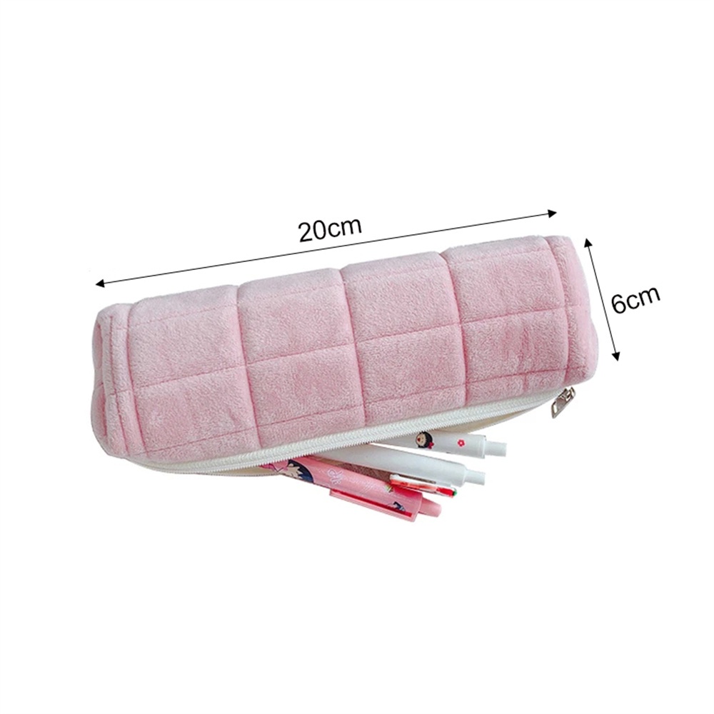 Túi Đựng Bút Chì / Mỹ Phẩm Bằng Vải Bông Ngắn Sức Chứa Lớn Sáng Tạo Cho Nữ