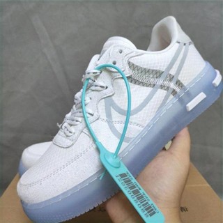 Giày Thể Thao Sneaker Nam Nữ Nike AF1 React White Ice Trắng đế Dạ Quang Bản Hiếm Full Box Bill B360