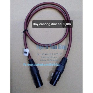 Dây Canon 2 đầu đực cái 0,8m-Linh kiện thay thế sửa chữa loa
