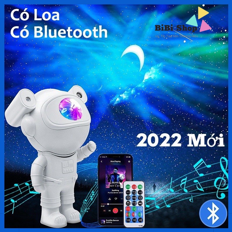 (MỚI) ĐÈN PHI HÀNH GIA MINI CÓ LOA, ĐÈN GALAXY THIÊN HÀ CHIẾU TRĂNG, MÂY VÀ SAO, CHẾ ĐỘ NHÁY THEO NHẠC (JA SHOP)