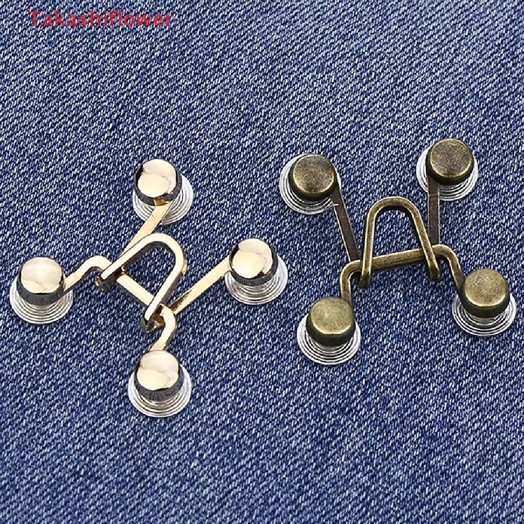 Ghim Cài Quần Jean / Váy / Thắt Lưng Bằng Kim Loại Có Thể Điều Chỉnh Cho Nữ