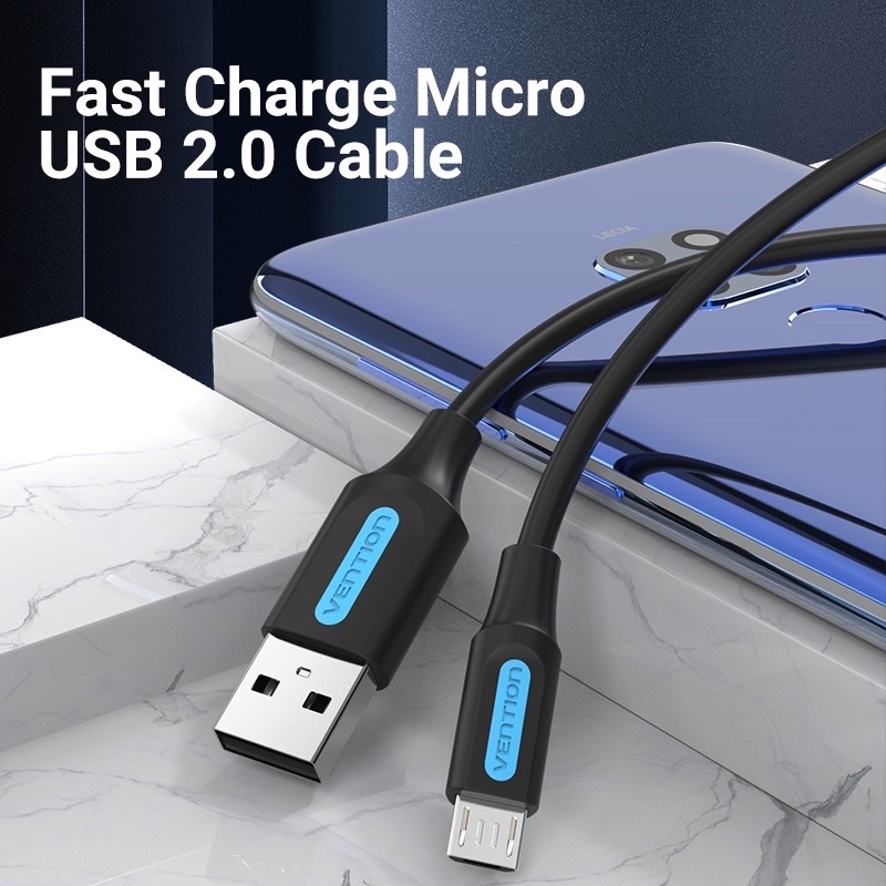 cáp sạc nhanh Vention usb 2.0 to micro