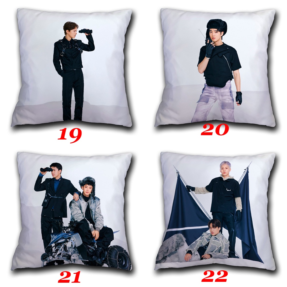 Vỏ Gối Polyester Một Mặt In Hình EXO Xiumin /Suho /Chen /Chanyeol /Kai / Sehun Trang Trí Nhà Cửa / Xe Hơi