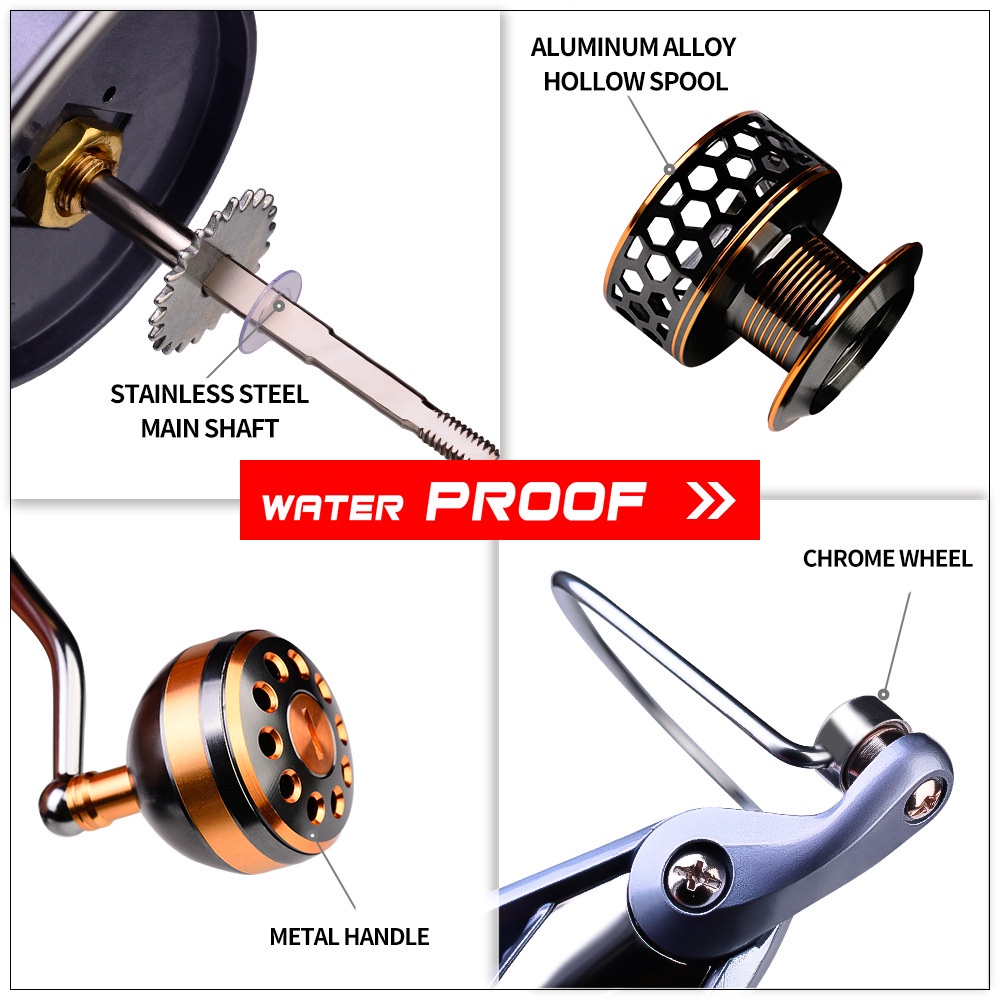 Máy Câu Cá 2000 / 3000 / 4000 / 5000 / 6000 5.2: 1 19KG Chuyên Nghiệp