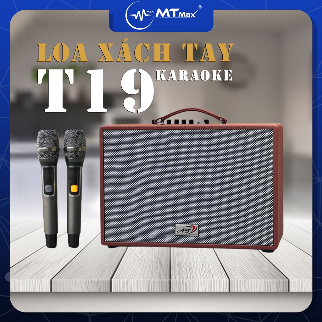 Loa kéo xách tay T19 tặng kèm 2 micro không dây UHF bass 25 âm siêu trầm. Có thể dễ dàng kết nối Bluetooth, USB, thẻ SD