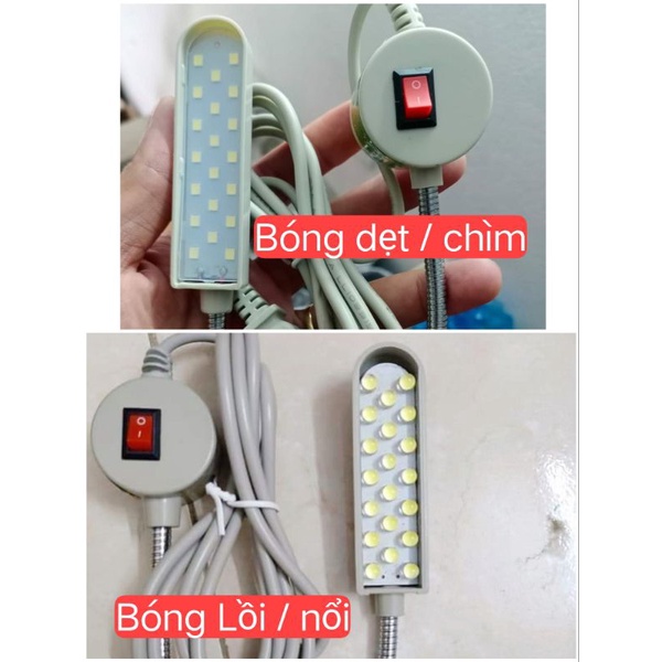 Đèn cần máy may siêu sáng, có đế gắn nam châm cục hít cố định