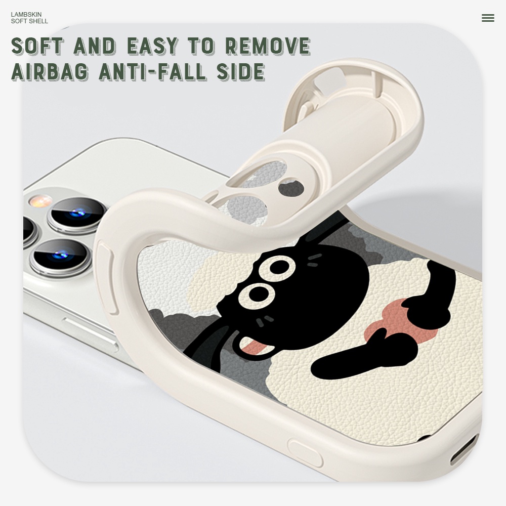Xiaomi Redmi Note 10 10S 9 9S 8 7 Pro 5G Cho Ốp lưng điện thoại In Hình Lambskin Cartoon Shawn Sheep