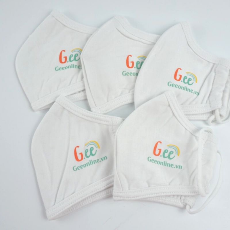 Khẩu Trang Bé Sơ Sinh, Trẻ Em, Người Lớn Kháng Khuẩn Gee Vải Sợi Tre Mềm Mịn Không Mùi