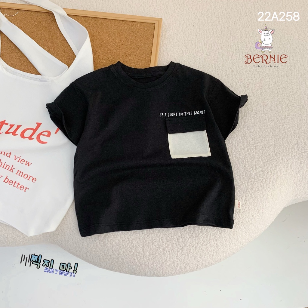 Áo phông cộc tay Bernie phối túi cho bé trai