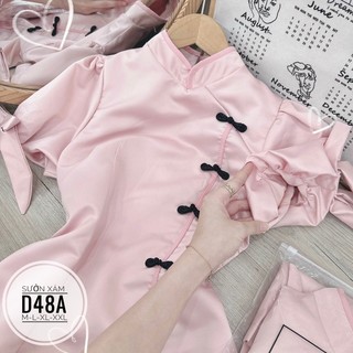 BIGSIZE Đầm sườn xám D48A