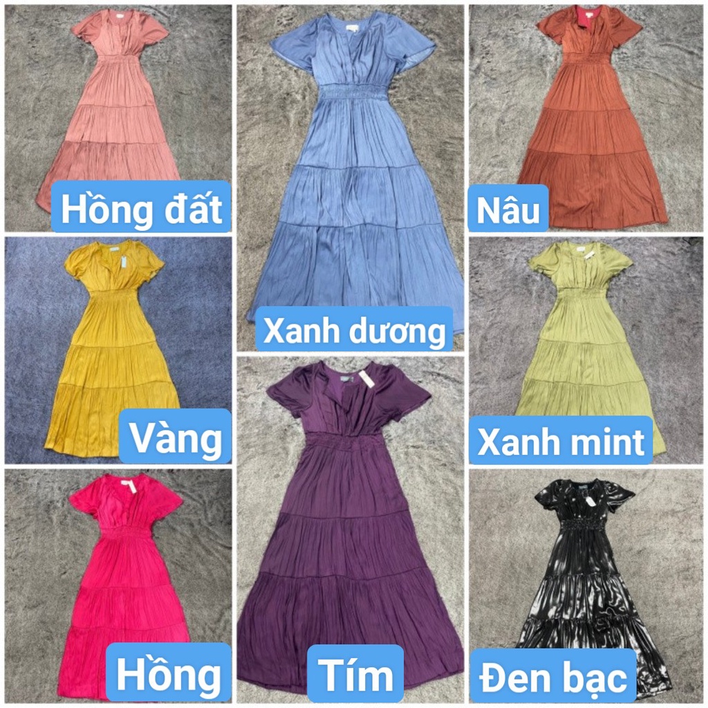 Đầm maxi lụa bóng Anthrop*logie hàng xuất xịn 0044