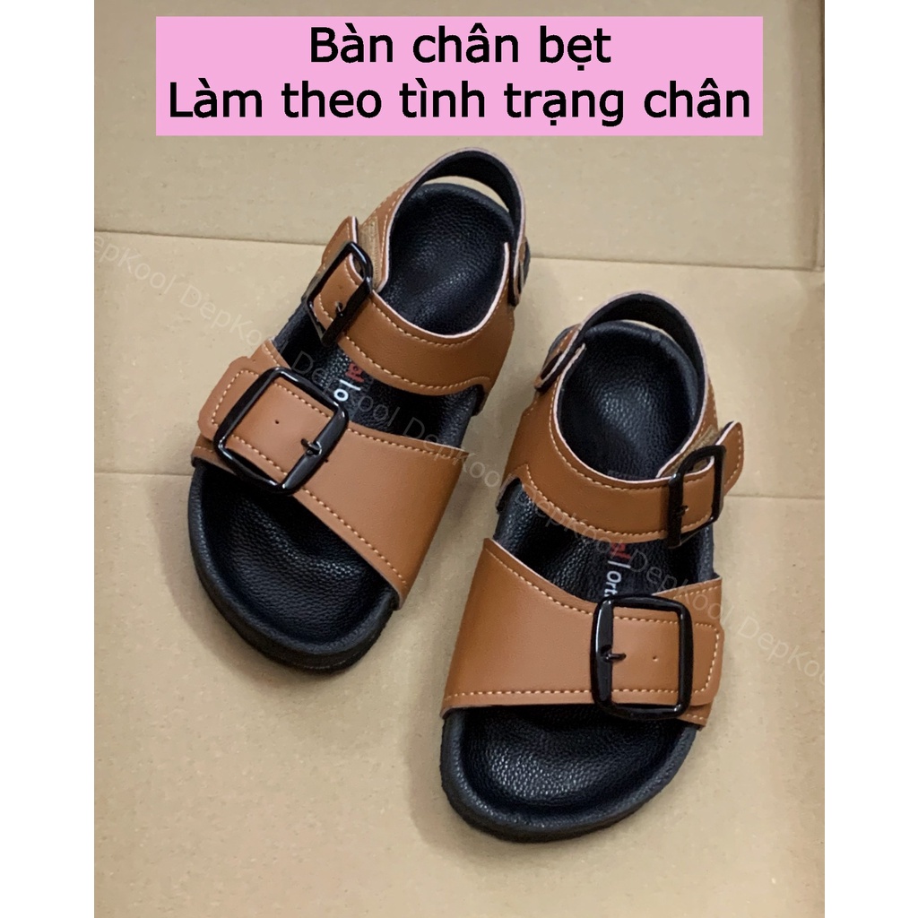 Giày 1 khóa bảng to (bé trai) - Bàn chân bẹt - Làm theo tình trạng chân