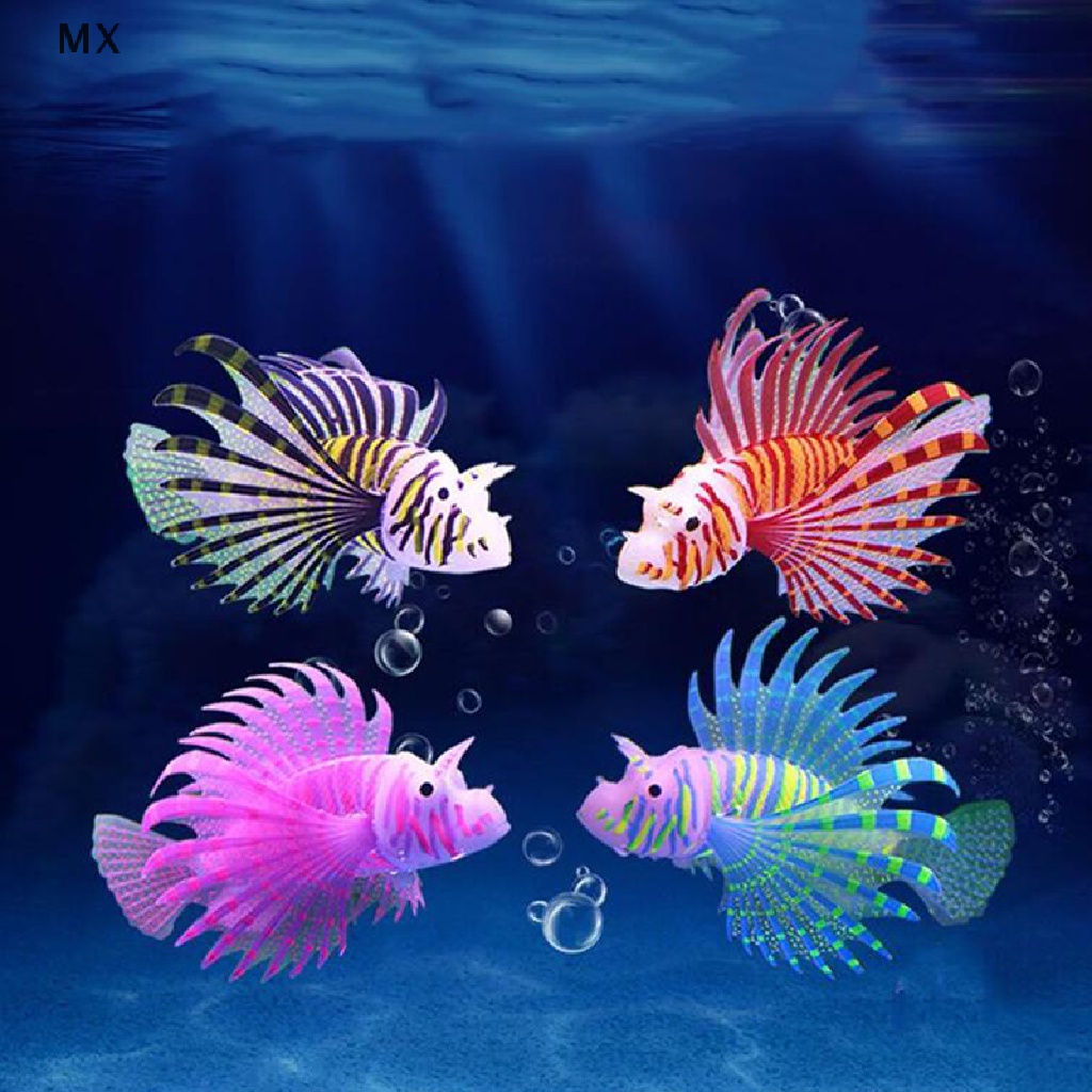 Cá Sư Tử Dạ Quang mingxuan2 Bằng Silicon Trang Trí Bể Cá vn