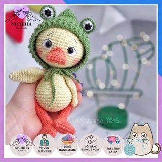 Vịt len nhồi bông an toàn cho bé - thú bông len handmade đan móc thủ công bằng tay