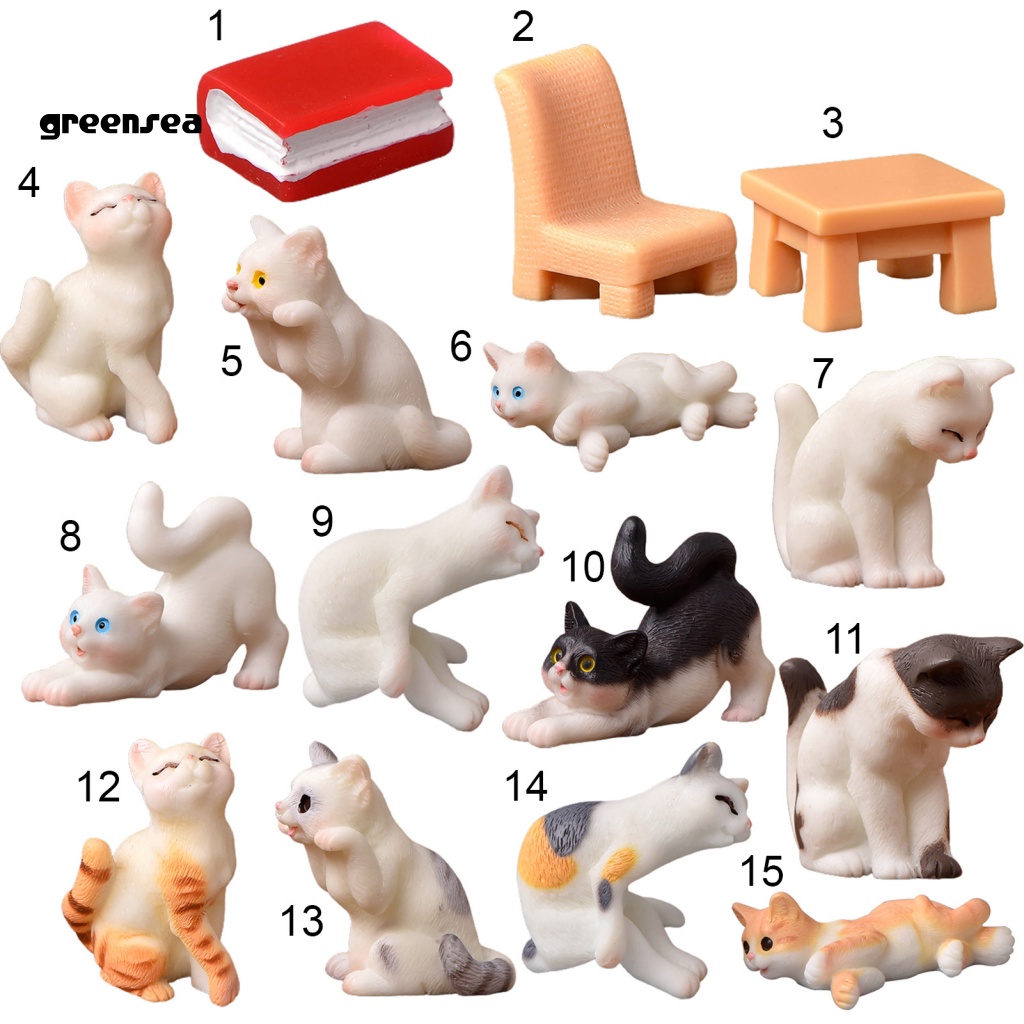 Mô Hình Mèo Con Mini Trang Trí Xinh Xắn