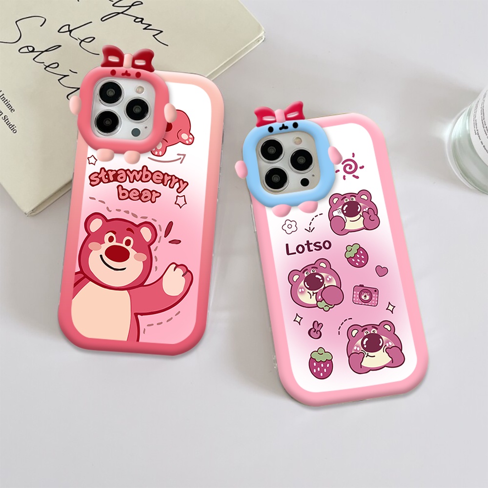 OPPO Reno 8 7 6 5 4 5F 4F SE 5G cho Ốp lưng điện thoại In Hình Cartoon Strawberry Bear