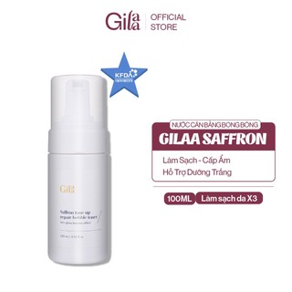 Nước cân bằng bong bóng Gilaa Saffron Tone Up Repair Bubble Toner 100ml