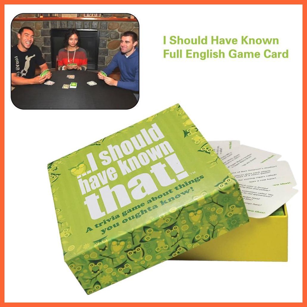 Bộ Thẻ Bài Trò Chơi Tiếng Anh I Should Have Known Đầy Đủ