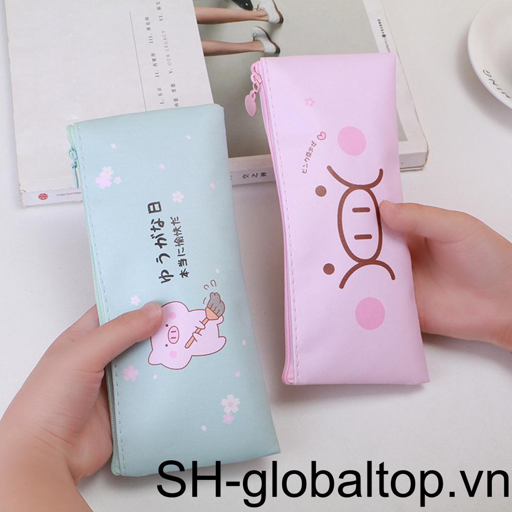 Túi Đựng Bút Chì Sức Chứa Lớn Có Khóa Kéo Tiện Dụng Cho Học Sinh / Văn Phòng