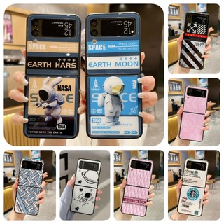 Ốp Điện Thoại Mặt Kính Thời Trang Cho Samsung Galaxy Z Flip4 Flip 3 5G ZFlip3