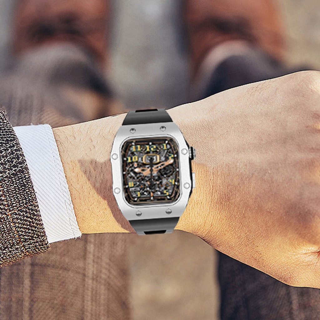 Dây Đeo Đồng Hồ Bằng Hợp Kim Sang Trọng Cho iWatch 8 7 6 5 4 3 44mm 45mm