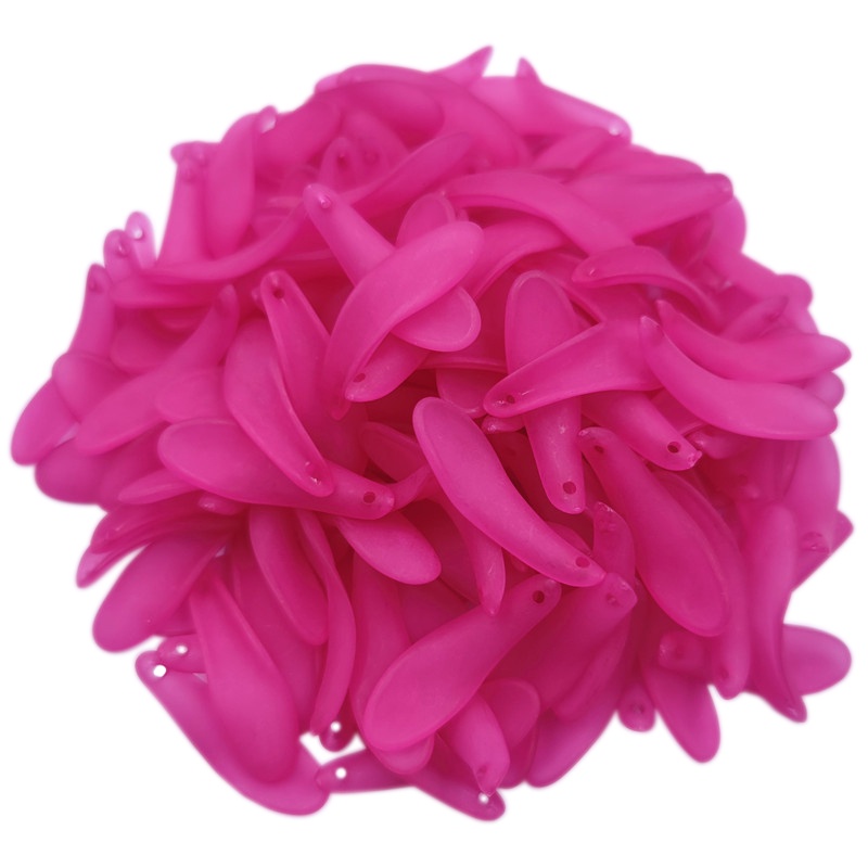 Set 100 Hạt Xỏ Lỗ Hình Cánh Hoa 27 * 9mm / 33 * 10mm Làm Trang Sức Thủ Công