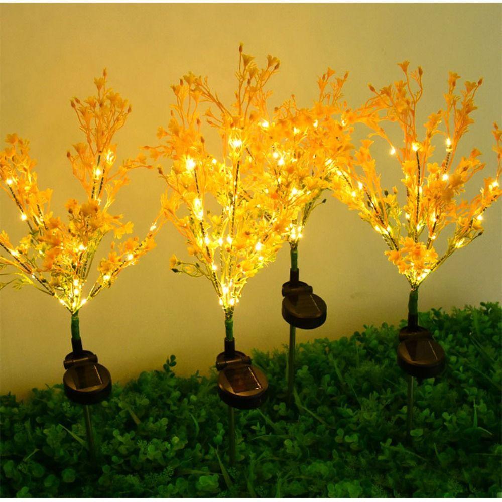 YVE Set 6 / 8 Đèn LED Năng Lượng Mặt Trời Hình Hoa Trang Trí Lễ Hội / Sân Vườn Mới