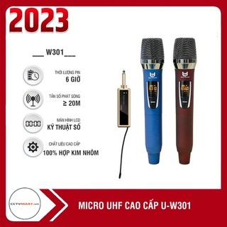 Bộ micro karaoke không dây bd w301 | w003 | w003a chính hãng cao cấp, chuyên dụng cho loa kéo, amply