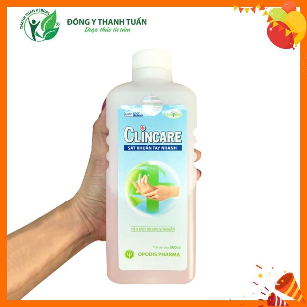 Combo 2 Chai Nước Dung Dịch Rửa Tay Khô Sát Khuẩn Nhanh CLINCARE 500ml