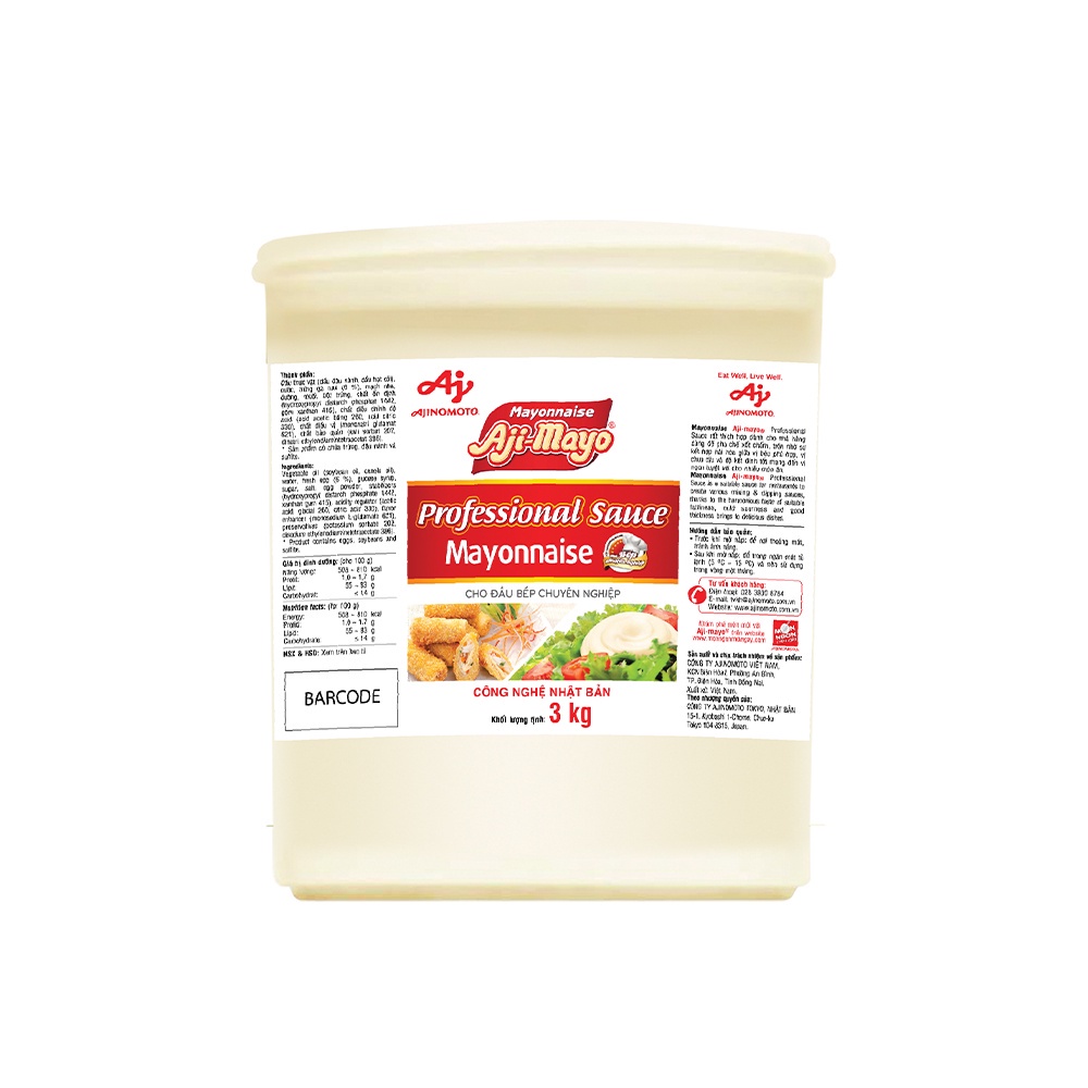 Xốt Mayonnaise Aji-mayo® Professional Sauce 3kg/Thùng