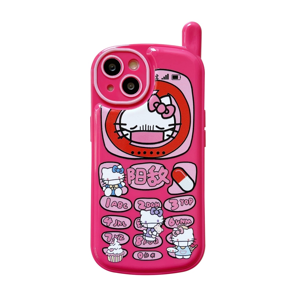 Ốp Điện Thoại Da Chống Sốc Họa Tiết Kuromi Cho iPhone 14 / 13 / 12 / 11