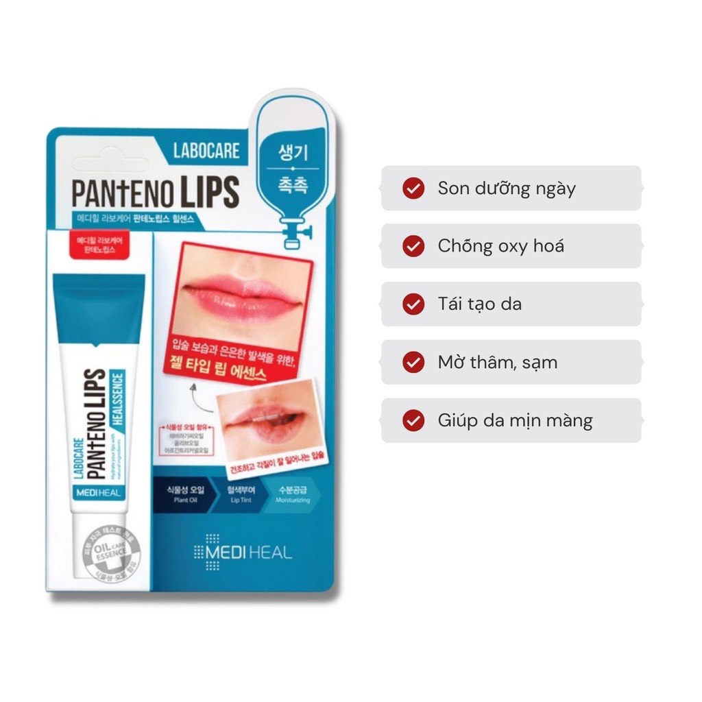 Son dưỡng môi Mediheal 10ml Cấp nước C Môi nứt Sáp dưỡng môi Môi sẫm màu Môi nứt Sáp dưỡng môi